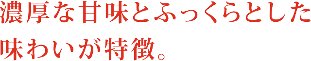 濃厚な甘とふっくらとした味わいが特徴。